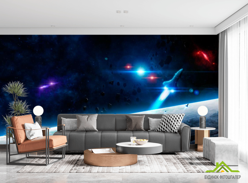 выбрать Фотошпалери Фотошпалери Шатл і астероїди Каталог фотошпалер на стіну