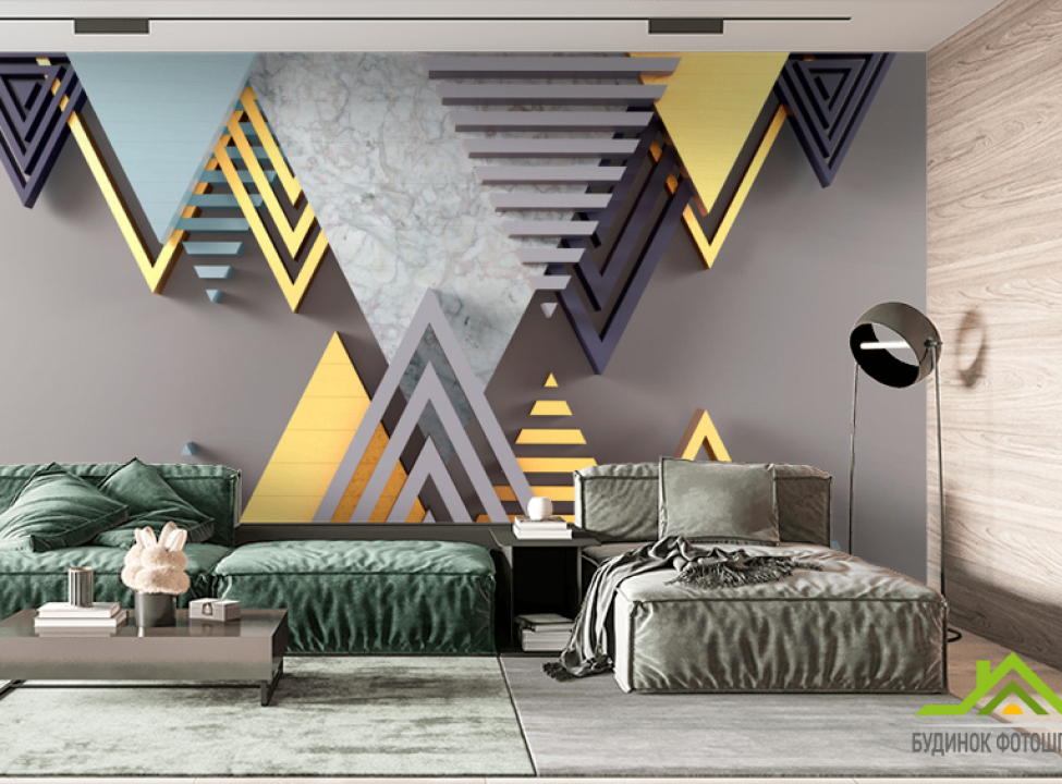 выбрать Фотообои острые треугольники Каталог фотообоев на стену