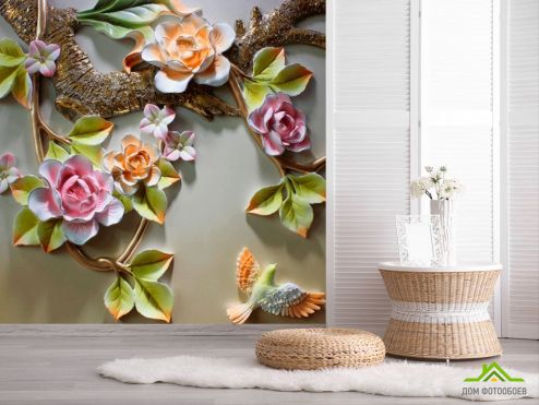 выбрать Фотообои Керамические цветы Фотообои 3Д на стену
