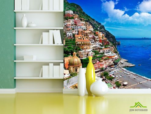выбрать Фотошпалери Пляж, Італія Фотошпалери, колір: «різнобарвний» на стіну