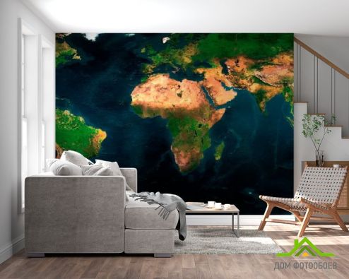 выбрать Фотошпалери Знімок з супутника Фотошпалери карта Світу на стіну