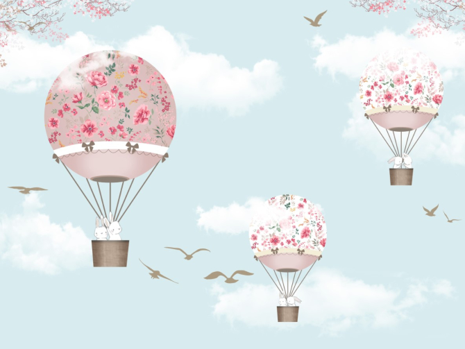 Фотообои Воздушные шары в небе