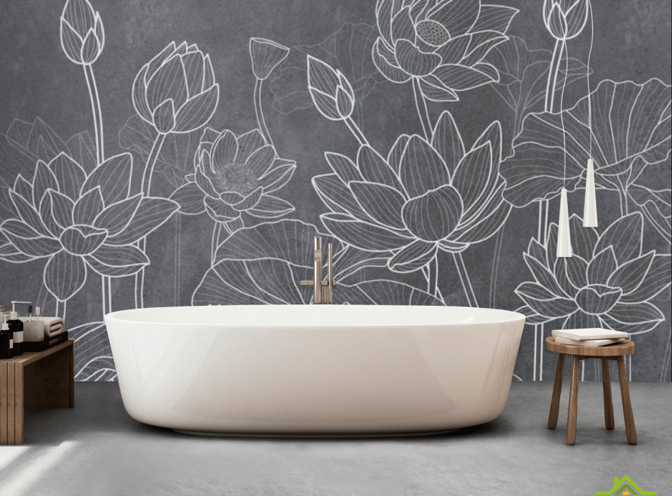 выбрать Фотошпалери векторні лотоси Каталог фотошпалер на стіну