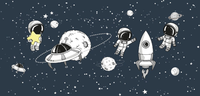 Фотообои детский космос