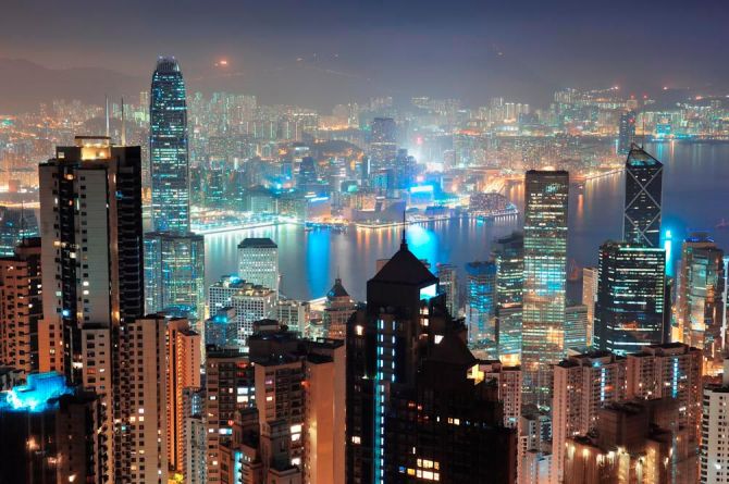 Фотошпалери Вид зверху в Гонконзі