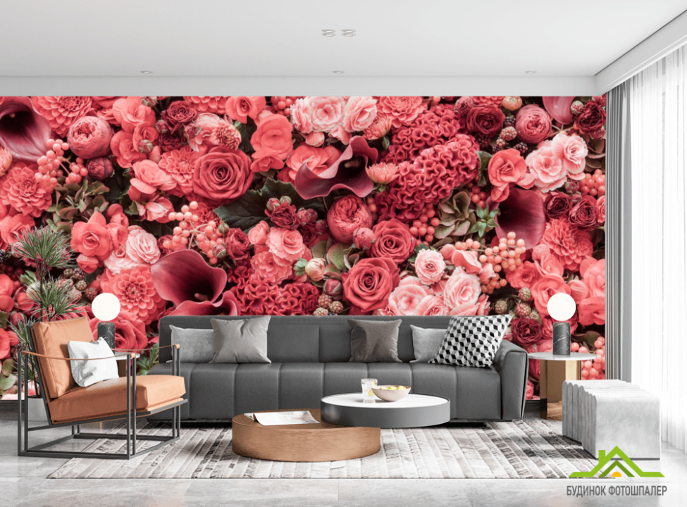 выбрать Фотошпалери Квіткова стіна Каталог фотошпалер на стіну