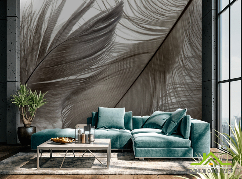 выбрать Фотообои Коричневые перья Каталог фотообоев на стену