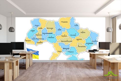 выбрать Фотообои для школы, карта Украины  на стену