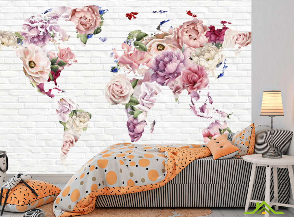 выбрать Фотошпалери Квіткова карта для дівчинки Каталог фотошпалер на стіну