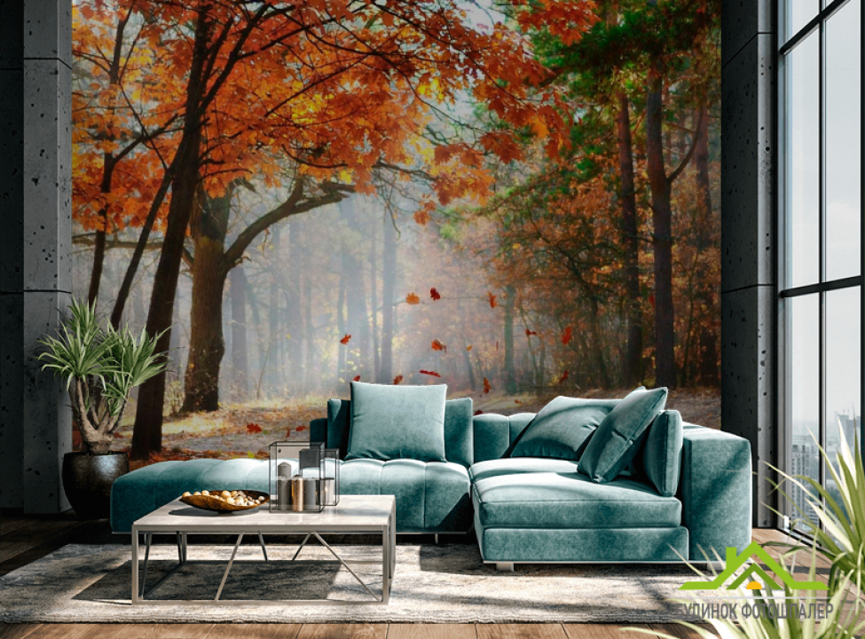 выбрать Фотообои Падают листья Каталог фотообоев на стену