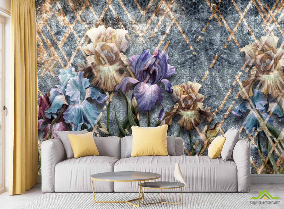 выбрать Фотообои Дизайнерские ирисы Каталог фотообоев на стену