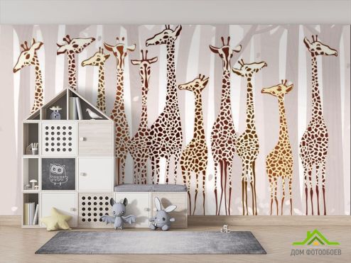 выбрать Фотообои Жирафы  на стену