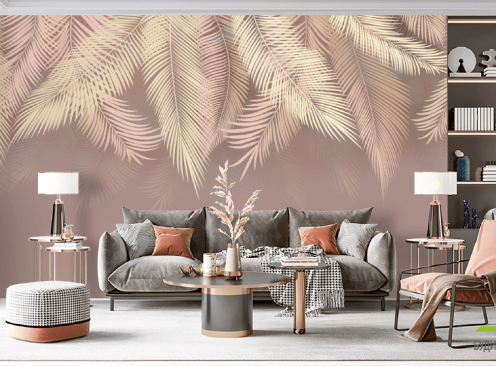 выбрать Фотошпалери Графічні пальмове листя Каталог фотошпалер на стіну