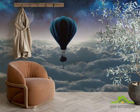 выбрать 3д фотообои Воздушный шар Фотообои 3D фотообои: горизонталная, горизонтальная ориентация на стену