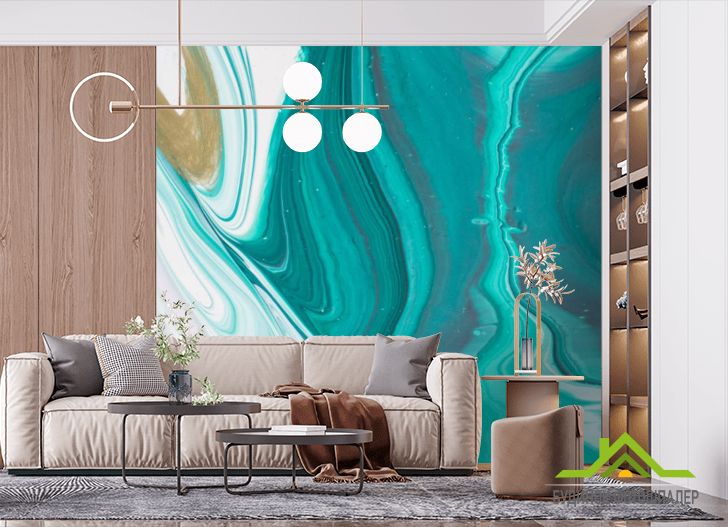 Фотообои Бирюза Fluid art