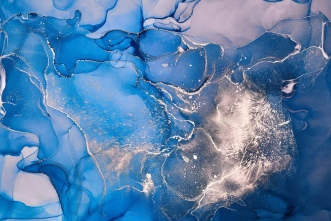 Фотообои Синий fluid art