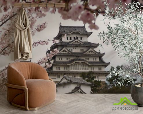 выбрать Фотообои Японская пагода Фотообои Восточный стиль на стену