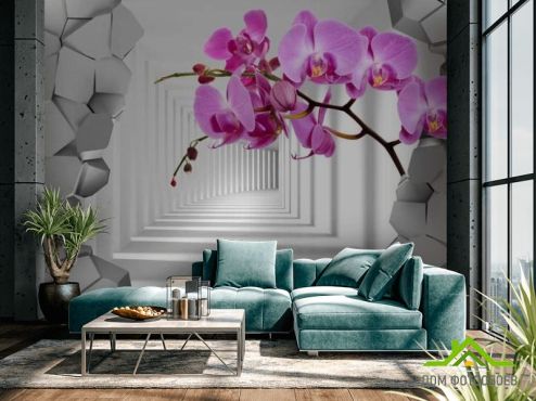 выбрать Фотообои 3D орхидея Фотообои Расширяющие пространство на стену