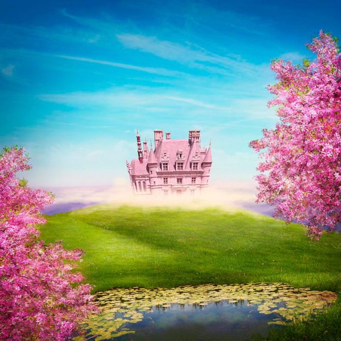 Фотообои Розовый замок