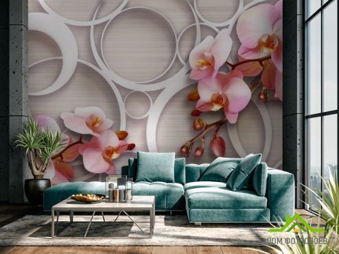 выбрать Фотошпалери Орхідеї 3д Фотошпалери, колір: «різнобарвний» на стіну