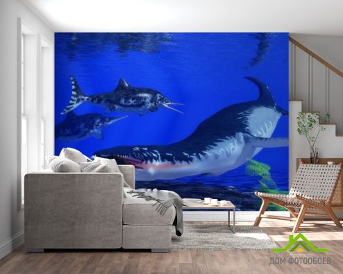 выбрать Фотообои Подводные животные Фотообои, цвет: «горизонталная, горизонтальная» на стену