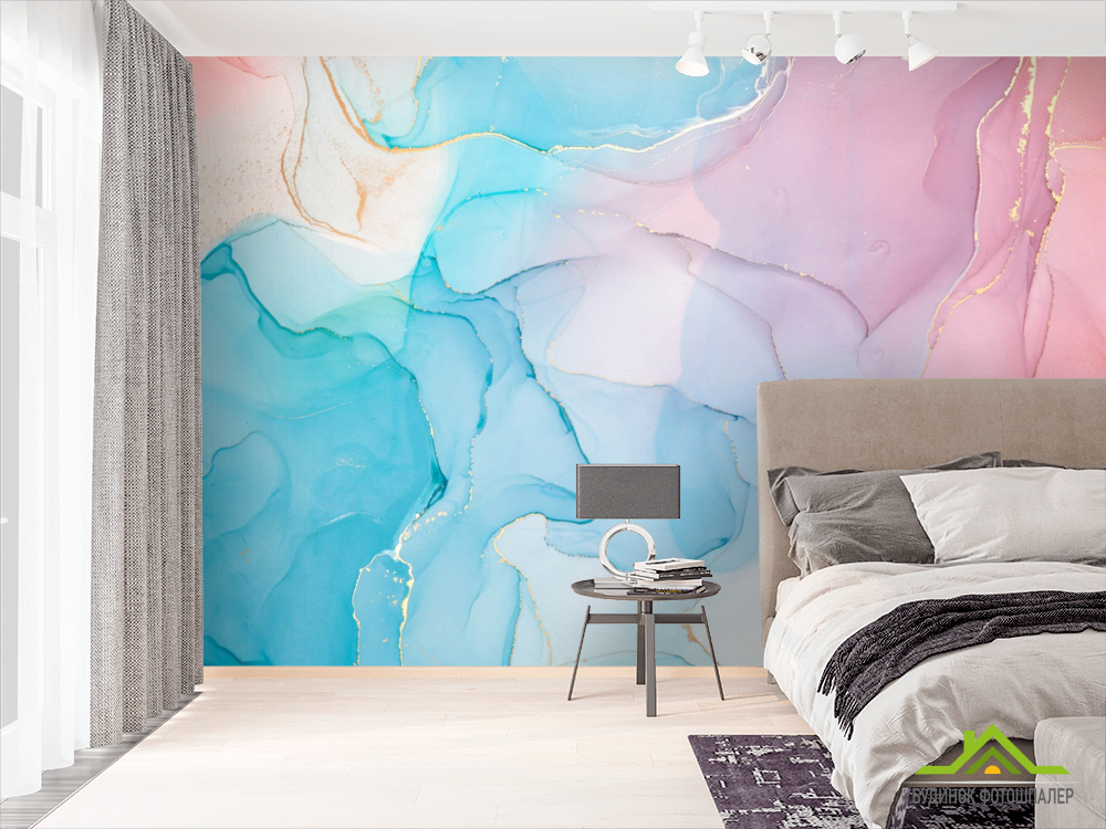 Фотообои Яркие Fluid art чернила