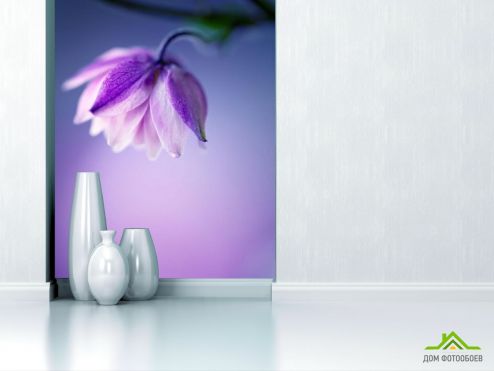выбрать Фотообои сиреневый цветочек на сиреневом фоне Фотообои Фотообои Цветы: вертикальная на стену