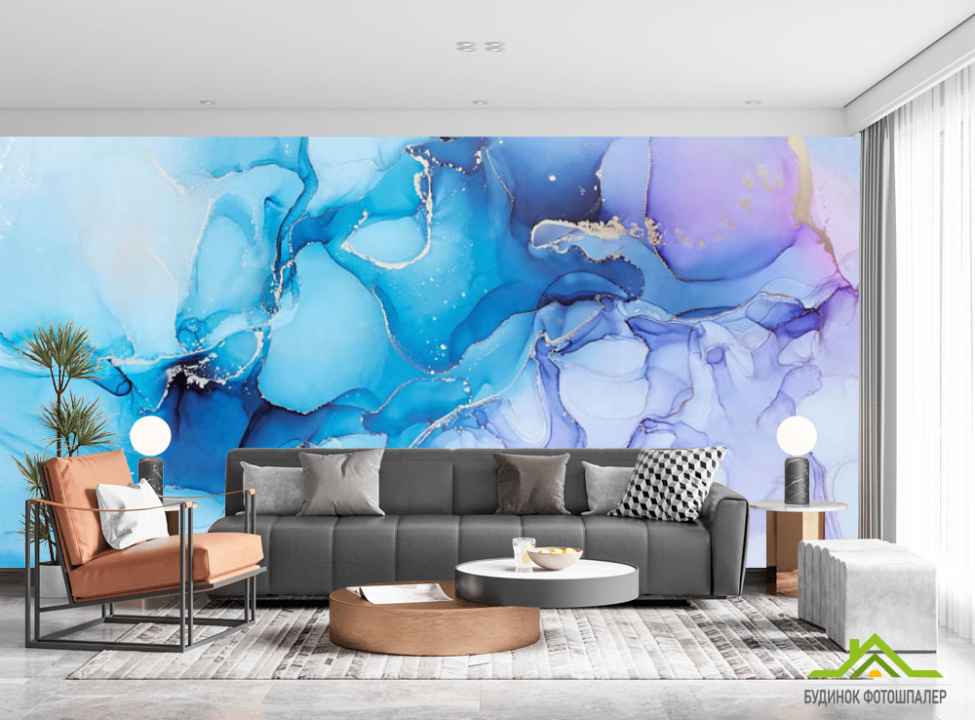 выбрать Фотообои Голубой флюид Каталог фотообоев на стену