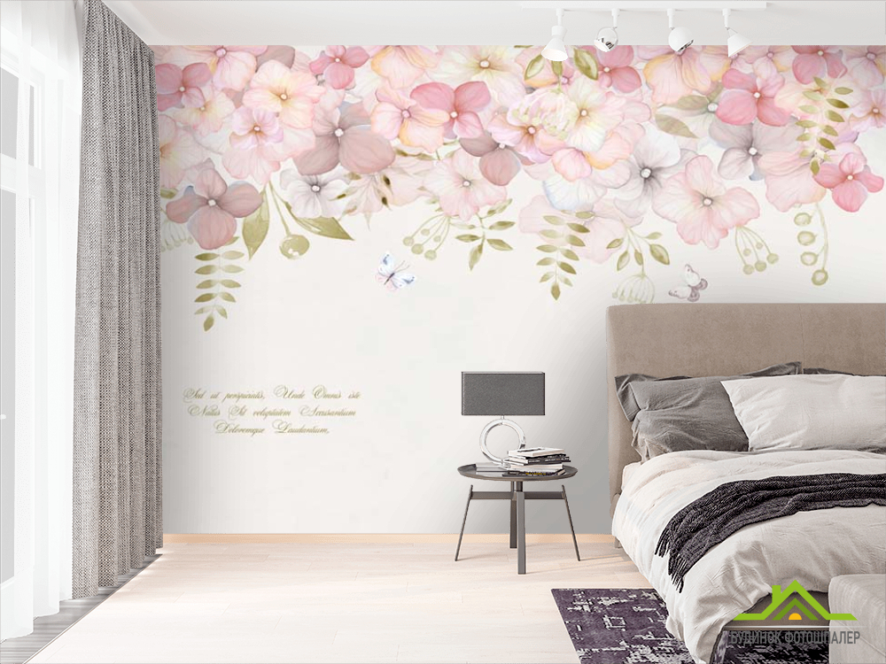 Фотошпалери Квіти під стелею