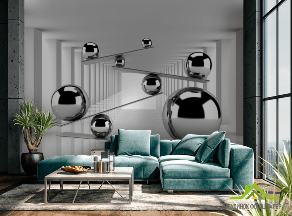 выбрать Фотошпалери 3D кулі Каталог фотошпалер на стіну