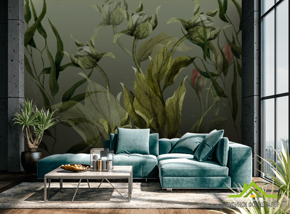 выбрать Фотообои Зелёные листья Каталог фотообоев на стену