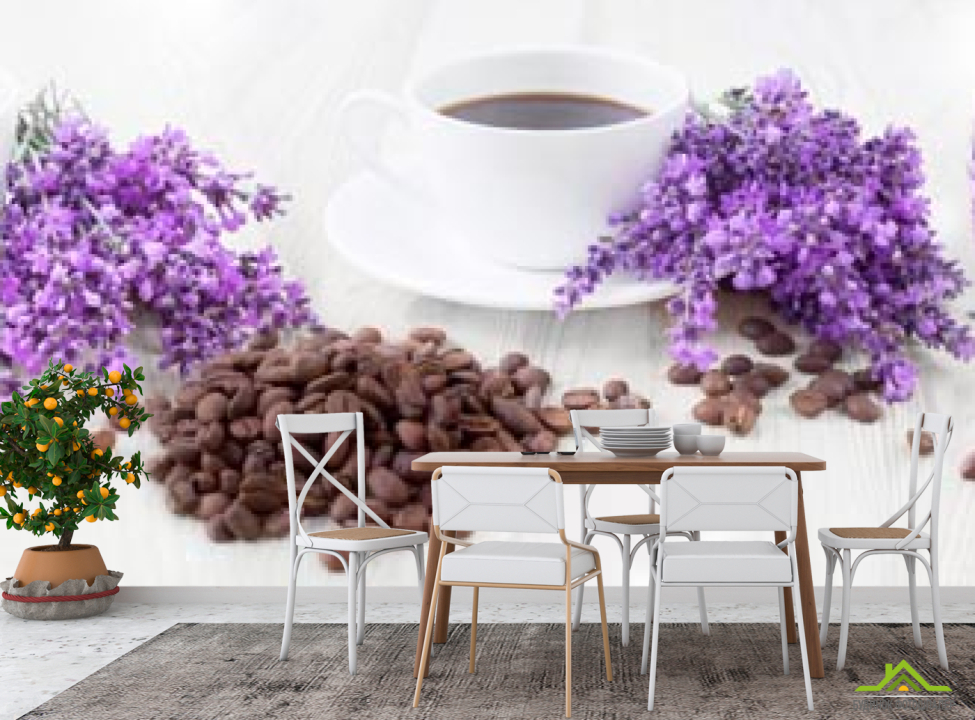 выбрать Фотообои в кухню Кофе, цветы Каталог фотообоев на стену