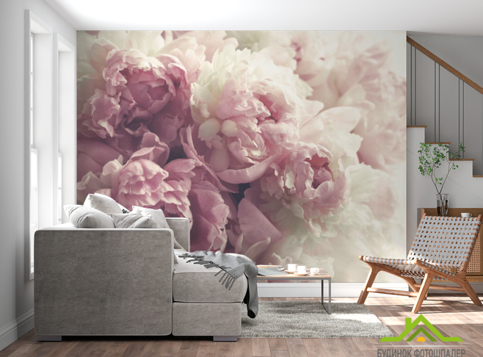 выбрать Фотообои Розовые пионы Каталог фотообоев на стену