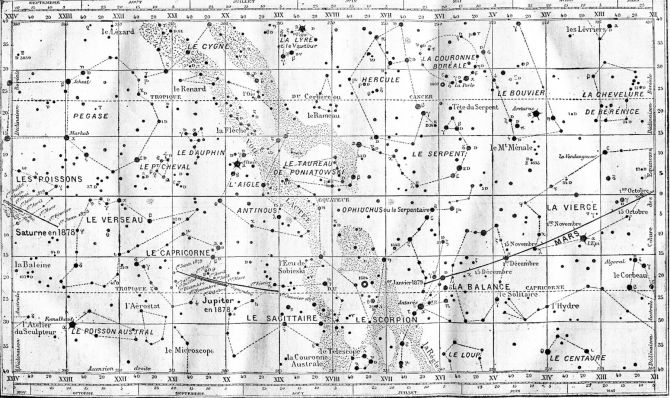 Фотошпалери Вінтажна карта зоряного неба