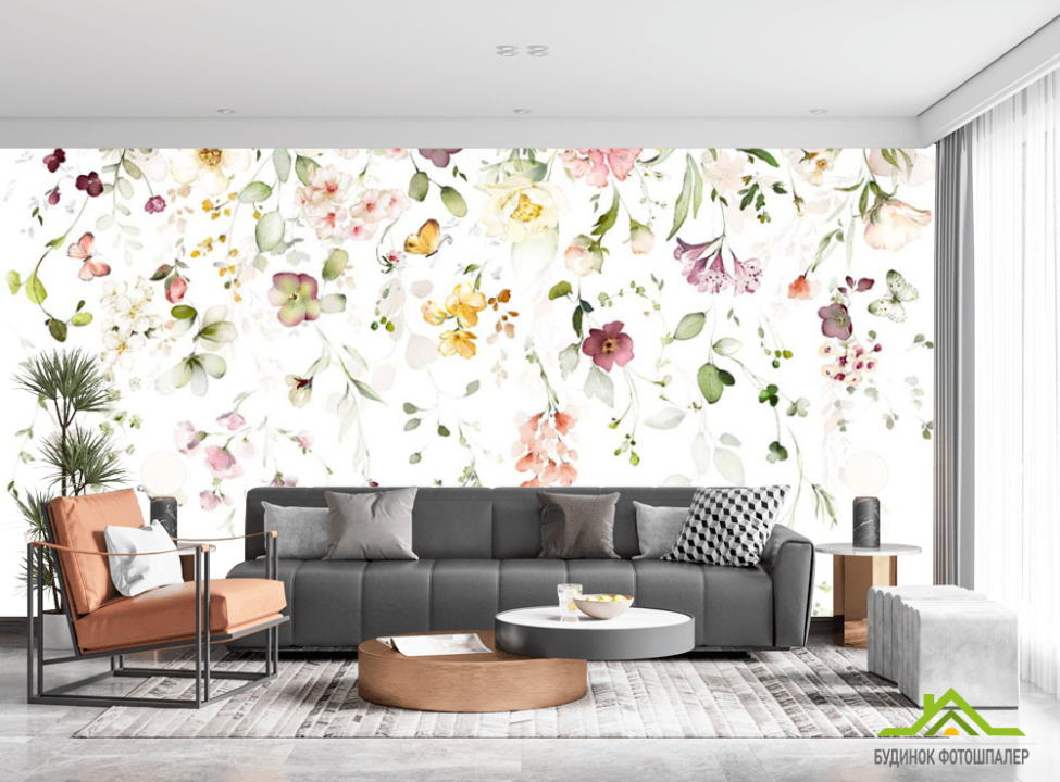 выбрать Фотошпалери акварельні квіти Каталог фотошпалер на стіну