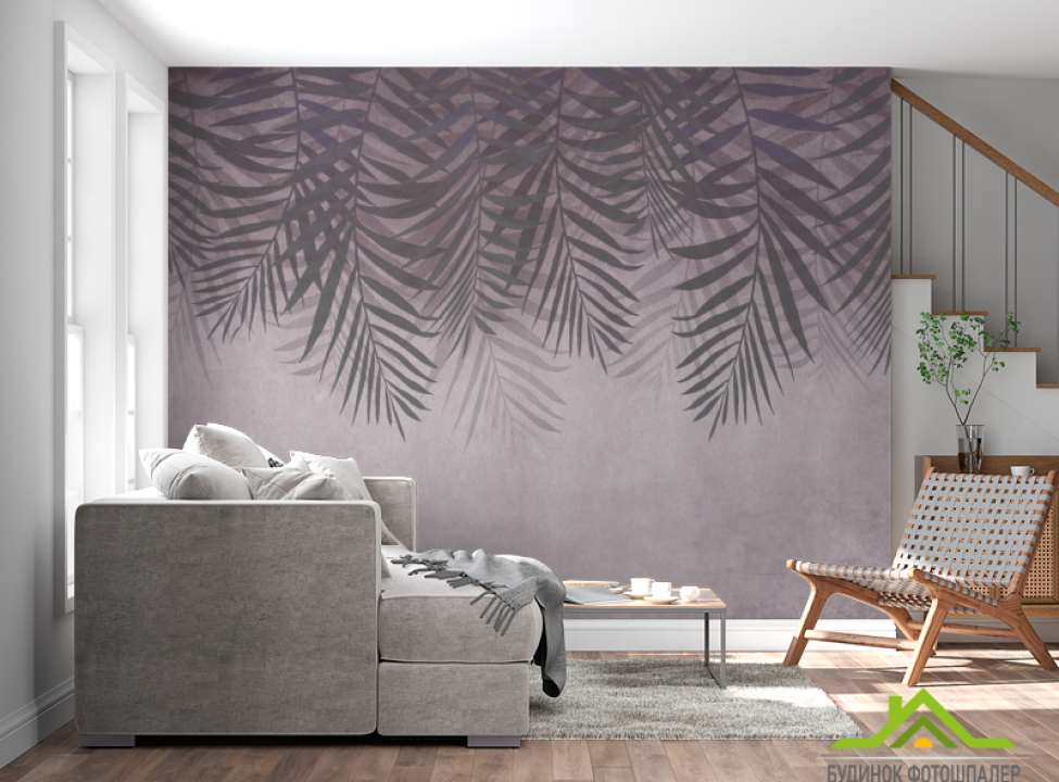 выбрать Фотошпалери Листя зі стелі на коричневому Каталог фотошпалер на стіну