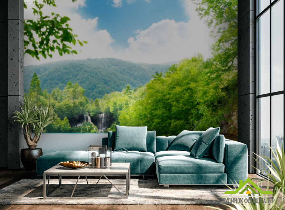 выбрать Фотошпалери Водоспади біля озера Каталог фотошпалер на стіну