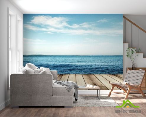 выбрать Фотообои Деревянный берег моря Фотообои Море на стену