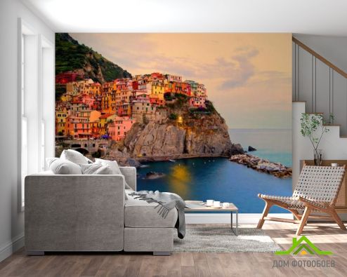 выбрать Фотообои Чинкве-Терре, Италия Фотообои, цвет: «разноцветный, горизонталная, горизонтальная» на стену