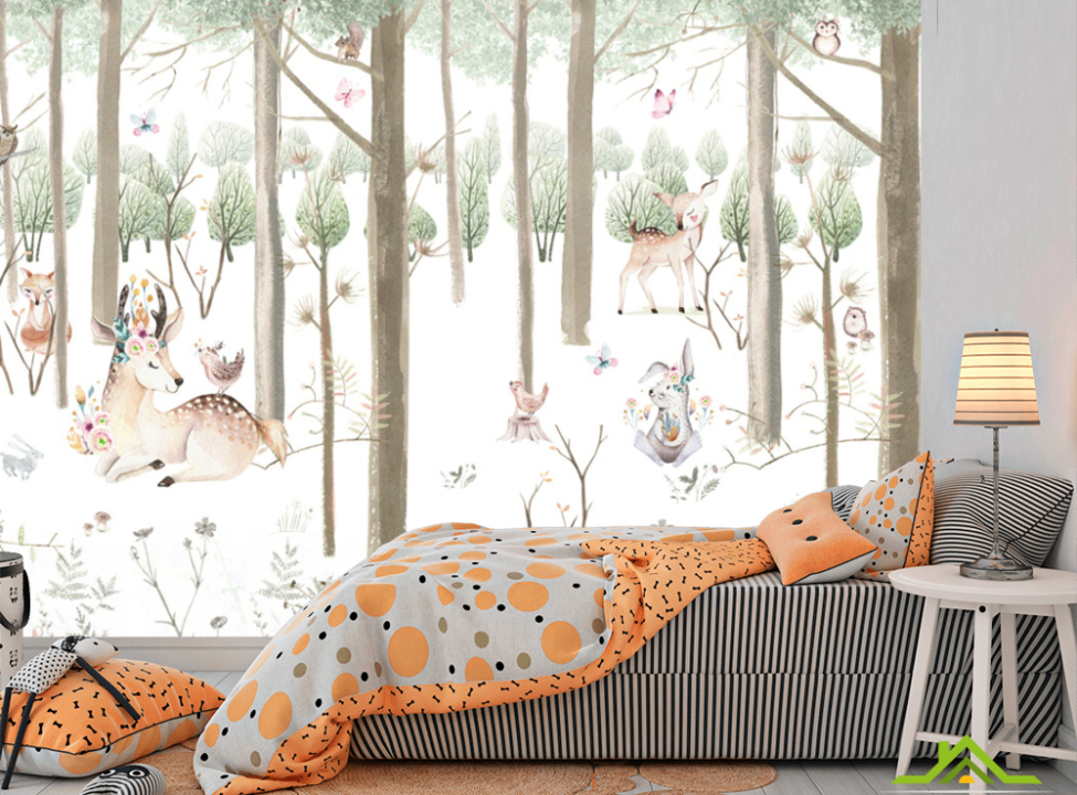 выбрать Фотообои Звери в лесу Фотообои Little kids на стену