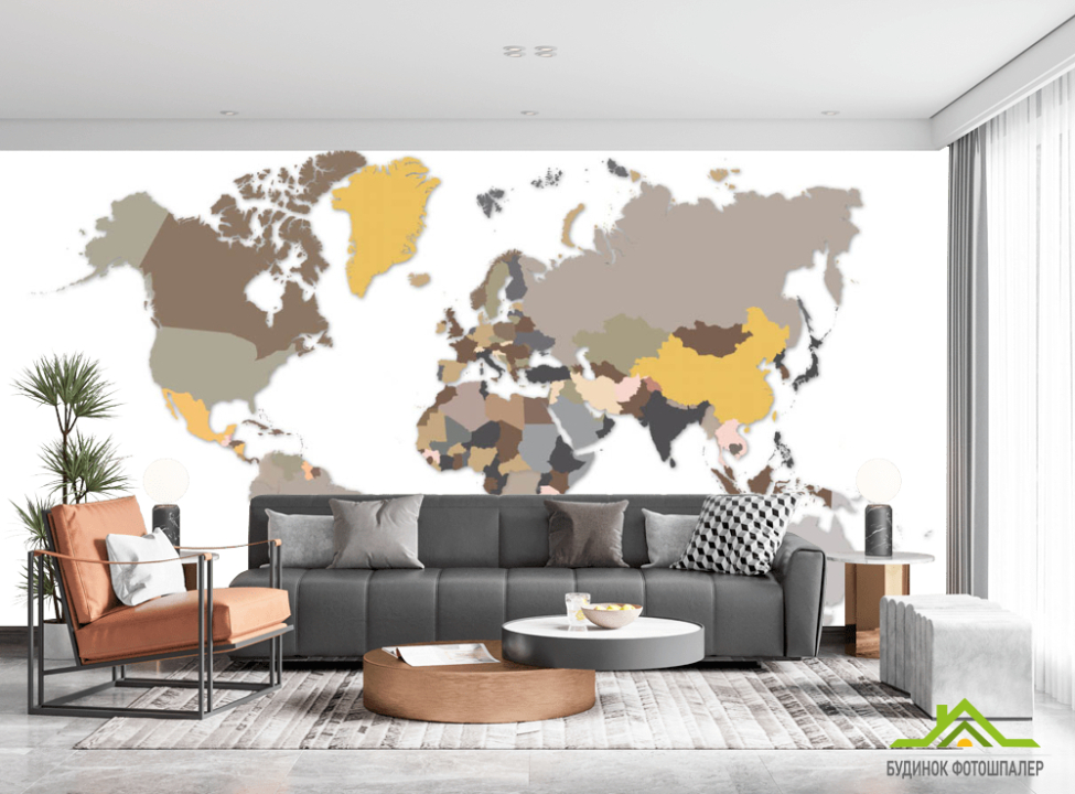 выбрать Фотошпалери Різнобарвна карта Каталог фотошпалер на стіну