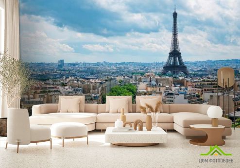 выбрать Фотообои Эйфелева башня, Париж Фотообои Фотообои Париж: горизонталная, горизонтальная ориентация на стену
