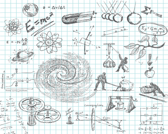 Фотообои Иммитация школьной тетради