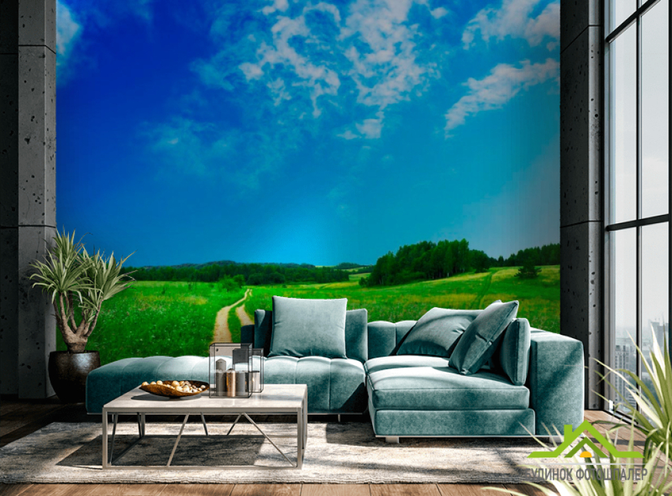 выбрать Фотошпалери Дорога у полі Каталог фотошпалер на стіну