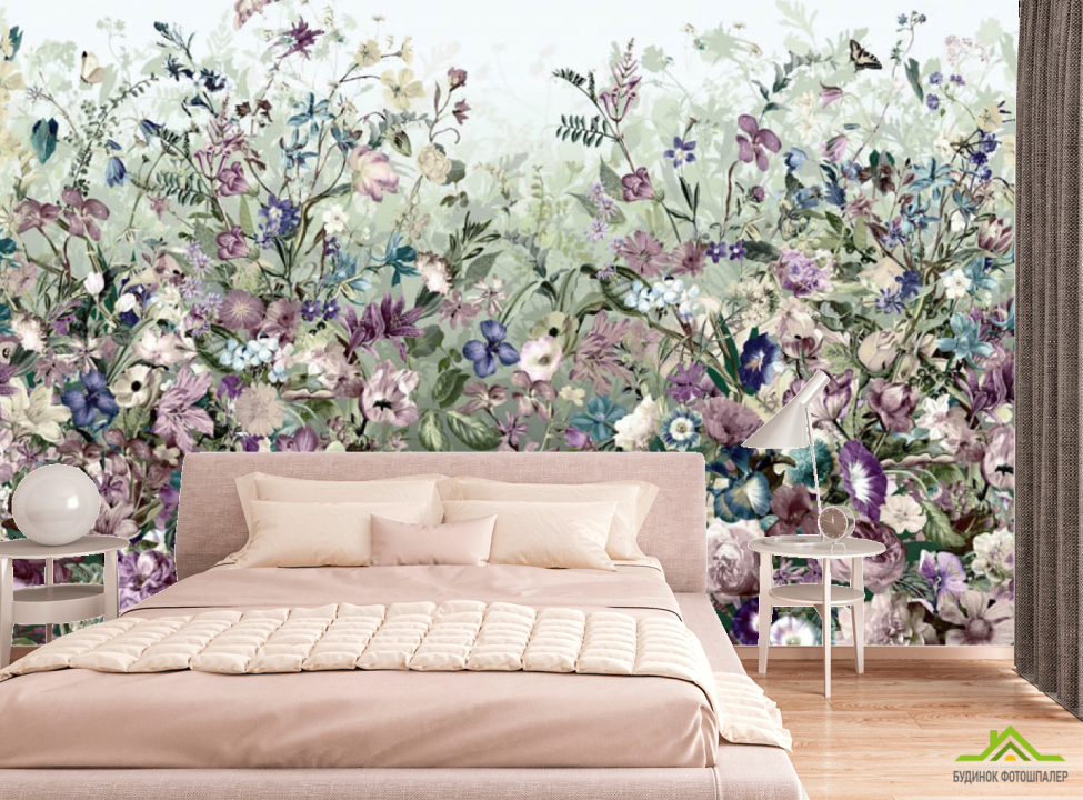 выбрать Фотошпалери Фіолетові квіти Каталог фотошпалер на стіну