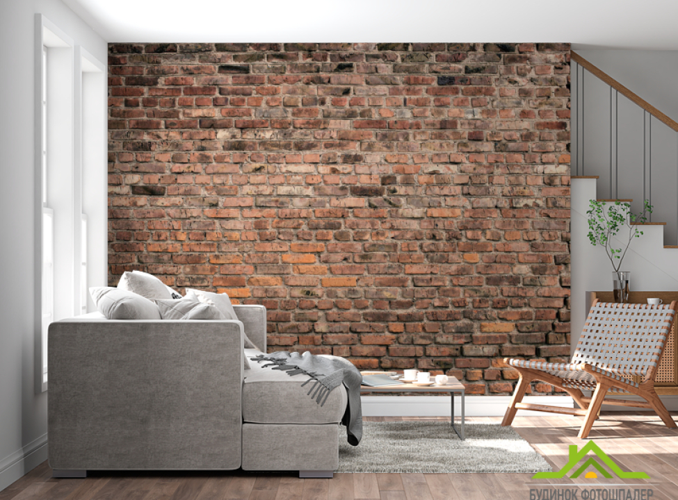выбрать Фотошпалери Коричнева цегляна стіна Шпалери під цеглу на стіну