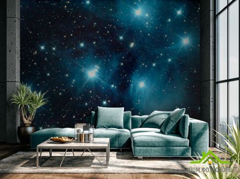 выбрать Фотошпалери Сяйво зірок Фотошпалери Фотошпалери Космос: малюнок, різнобарвний  на стіну