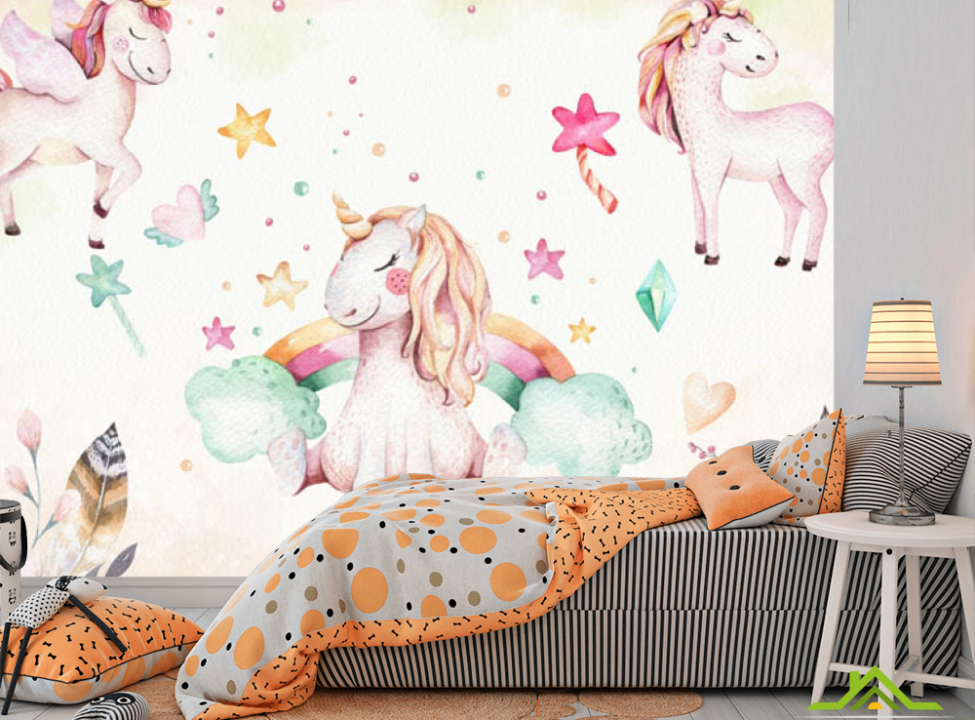 выбрать Фотошпалери рожеві єдиноріжки Каталог фотошпалер на стіну