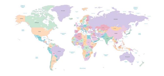 Фотошпалери Карта світу