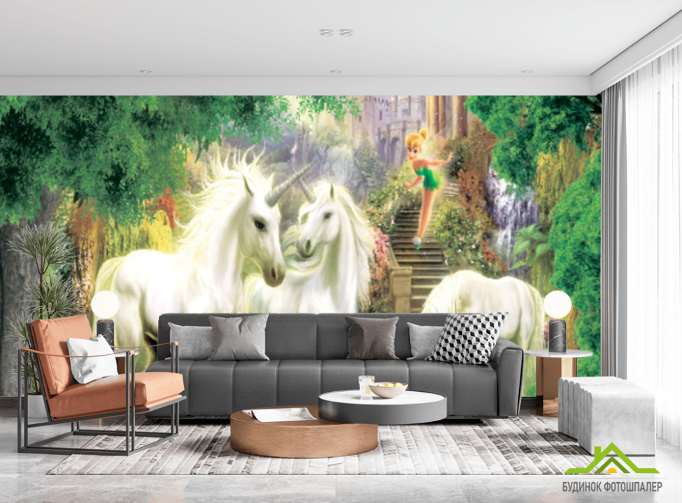 выбрать Фотообои Единороги в лесу Каталог фотообоев на стену